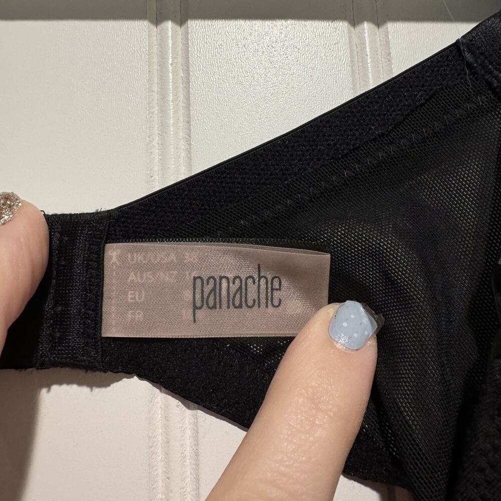 Panache Sophie Nursing Bra Black Lace Size 38F - Picture 5 of 7